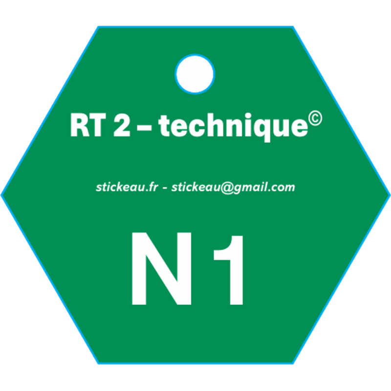 Plaque RT2 – Eau technique