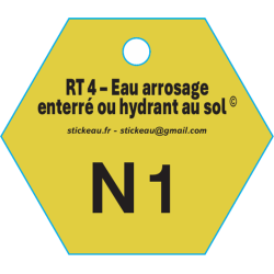 Plaque RT4 – Eau arrosage enterré ou hydrant au sol
