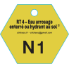 Plaque RT4 – Eau arrosage enterré ou hydrant au sol