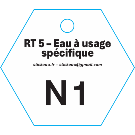 Plaque RT5 – Eau à usage spécifique