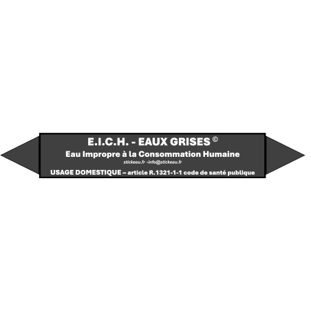 E.I.C.H. - EAUX GRISES Eau Impropre à la Consommation Humaine
